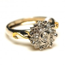 Vintage -style Screw-top Diamond Ring III